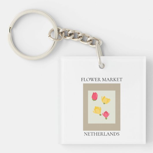 Flower Market - Netherlands Sleutelhanger (Voorkant)