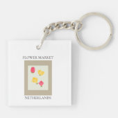 Flower Market - Netherlands Sleutelhanger (Achterkant)