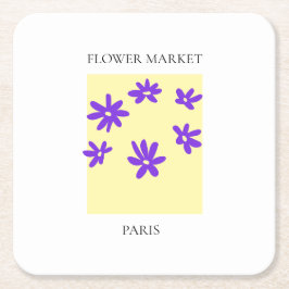 Flower Market - Paris Kartonnen Onderzetters
