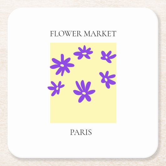 Flower Market - Paris Kartonnen Onderzetters (Voorkant)