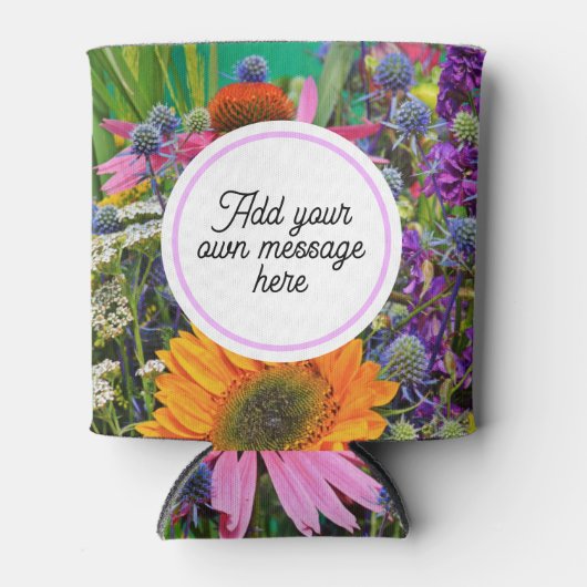 Flower Market Photo Custom Text Blikjeskoeler (Voorkant)