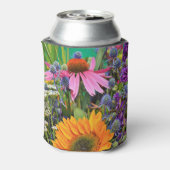 Flower Market Photo Custom Text Blikjeskoeler (Blikje Achterkant)