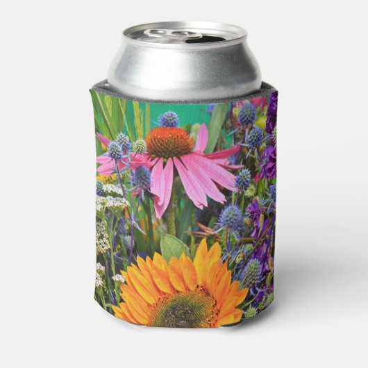 Flower Market Photo Custom Text Blikjeskoeler (Blikje Achterkant)