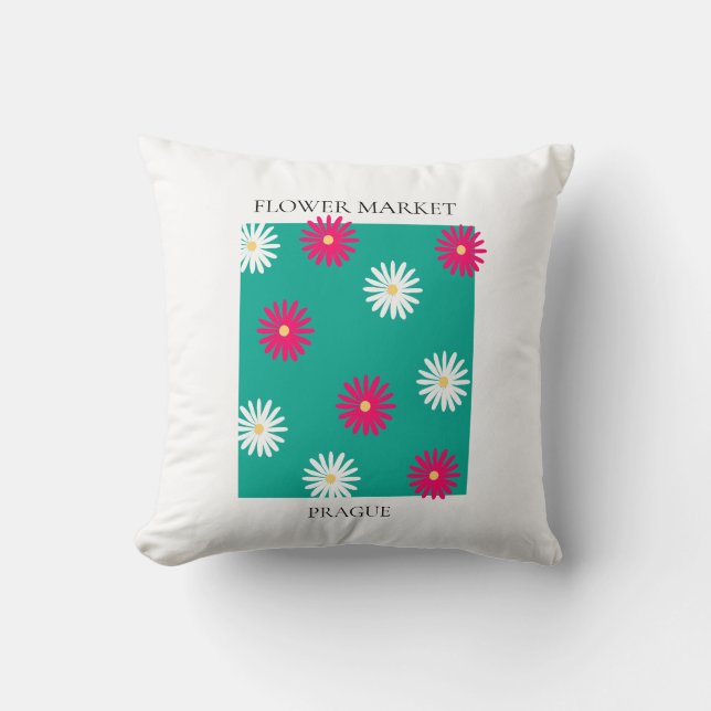 Flower Market - Prague Kussen (Voorkant)
