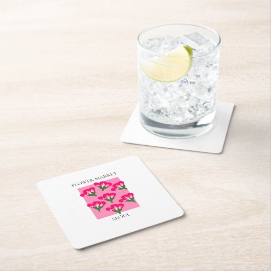 Flower Market - Seoul Kartonnen Onderzetters (Insitu)