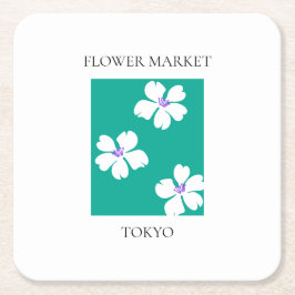 Flower Market - Tokyo Kartonnen Onderzetters