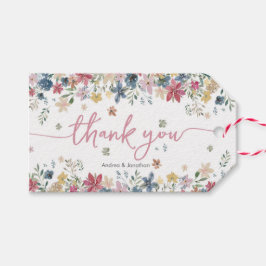 Flower Meadow dank u voor labels Cadeaulabel