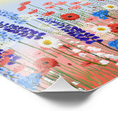 Flower meadow garden wall art poster  (Hoek)