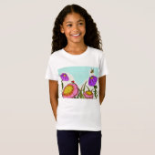 Flower Meadow Girls Baby Doll T-shirt (Voorkant volledig)