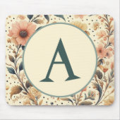  Flower Medley: Aangepast Initiaal Muismat (Voorkant)