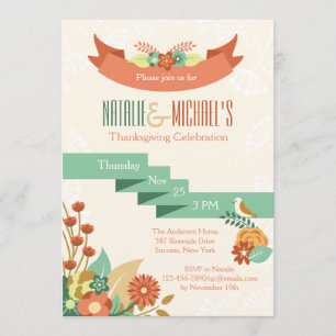 Flower Medley Invitation Kaart