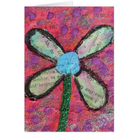 Flower Mixed Media Collage, alle gelegenheden (Voorkant)