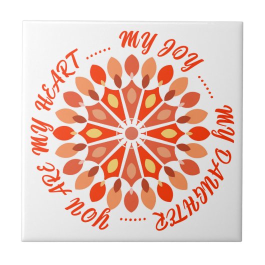 FLOWER MODERN GIFT FROM MOM DAD SISTER SON BOSS TEGELTJE (Voorkant)