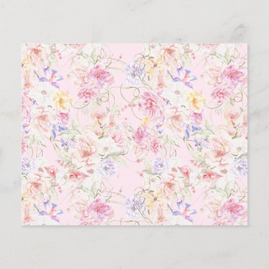 Flower Modern Wavy Vrijgezellenfeest Wishes spel (Achterkant)