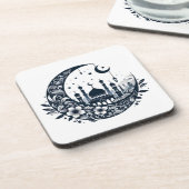 Flower Moon Mosque Bier Onderzetter (Linkerzijde)