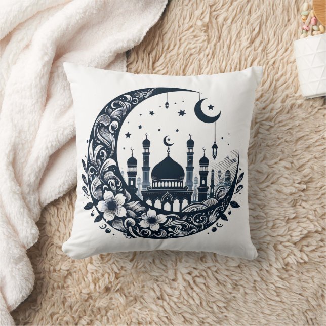 Flower Moon Mosque Kussen (Deken)