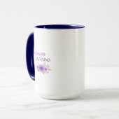 Flower Morning — Elegant Purple Floral Mug Design Mok (Voorkant links)