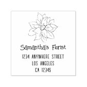 Flower Motif Return Name Address Florist Zelfinktende Stempel (Design)