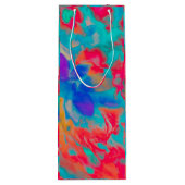 flower Movement Wine Gift Bag Wijn Cadeautas (Achterkant)