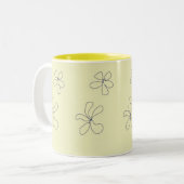 flower mug tweekleurige koffiemok (Voorkant links)