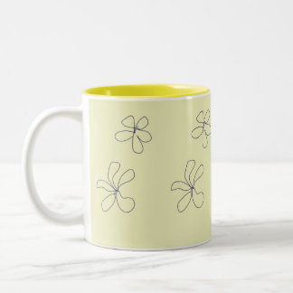 flower mug tweekleurige koffiemok