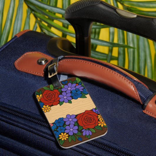 Flower name label bagagelabel (Voorkant Insitu 1)