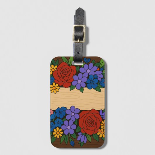 Flower name label bagagelabel (Voorkant (verticaal))