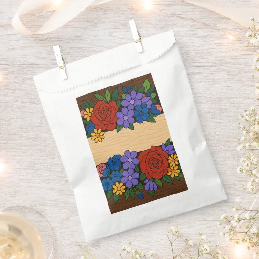 Flower name label bedankzakje (Geknipt)