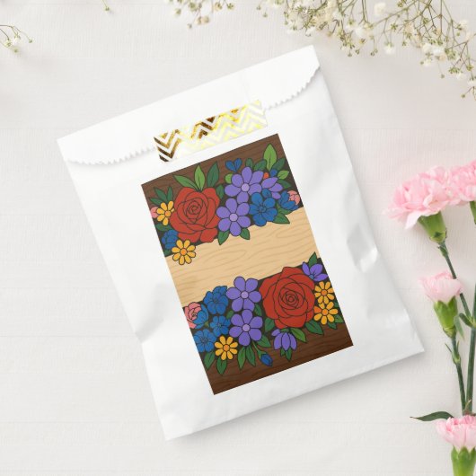 Flower name label bedankzakje (Gezegeld)