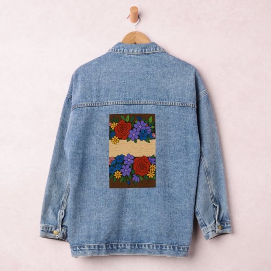 Flower name label denim jacket (Hangar)