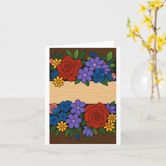 Flower name label kaart (Gele Bloem)