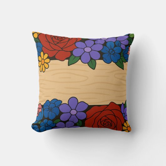 Flower name label kussen (Voorkant)