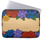 Flower name label laptop sleeve (Voorkant)