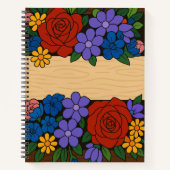 Flower name label notitieboek (Voorkant)