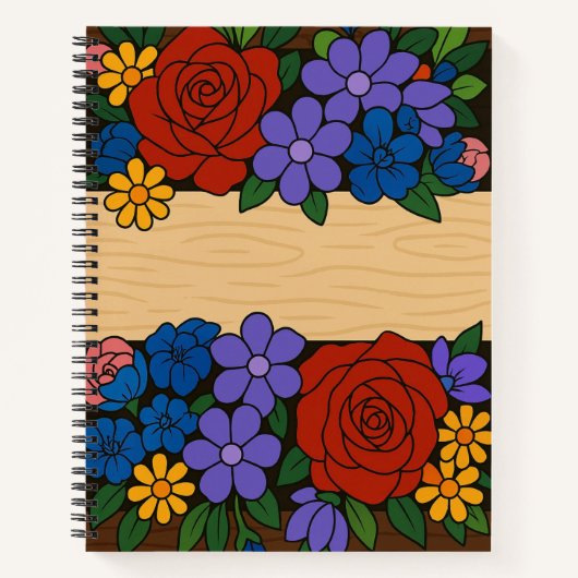 Flower name label notitieboek (Voorkant)