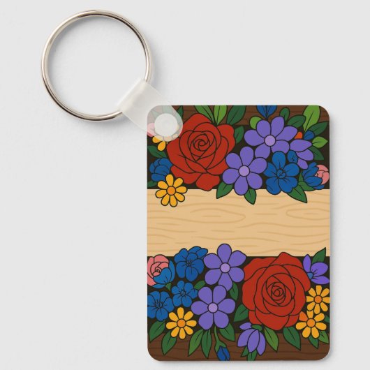 Flower name label sleutelhanger (Voorkant)