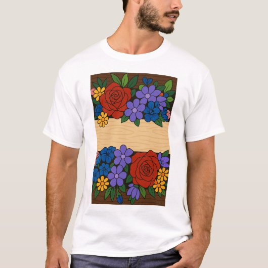 Flower name label t-shirt (Voorkant)