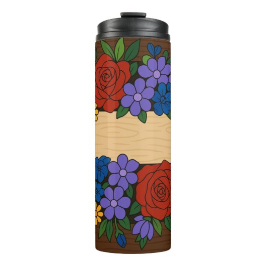 Flower name label thermosbeker (Voorkant)