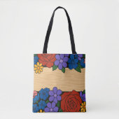 Flower name label tote bag (Voorkant)