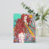 "Flower Nymph" Briefkaart (Staand voorkant)