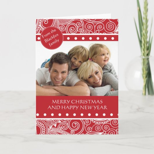 Flower oerwoud Xmas Kaart (Voorkant)