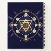 Flower of Infinity — Sacred Geometry Celestial Notitieboek (Achterkant)