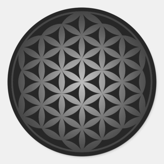 flower of life3 ronde sticker (Voorkant)