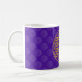 Flower Of Life 1 - Gold stamp | violet pattern Koffiemok (Links)