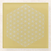 flower of life 5. dimension energy oneness glazen onderzetter (Voorkant)