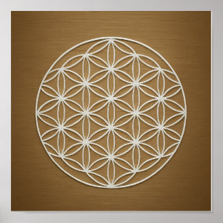 Flower of Life Bronze Wit Poster