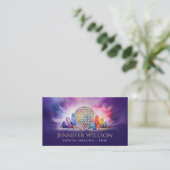 Flower of Life Crystal Healing Visitekaartje (Staand voorkant)