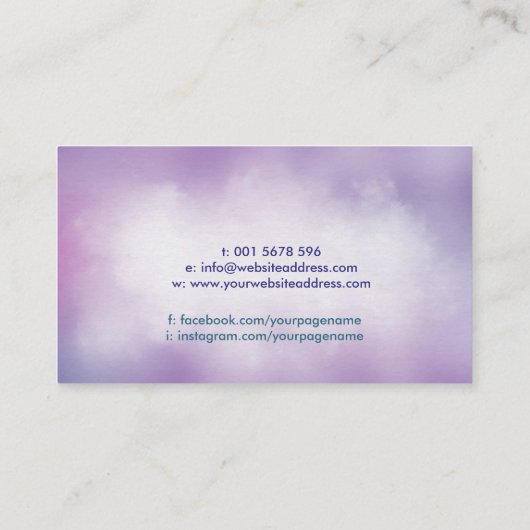 Flower of Life Crystal Healing Visitekaartje (Achterkant)