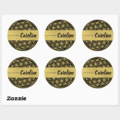 Flower of life gepersonaliseerde stickers goud & z (Vel)