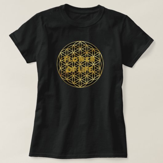 Flower of Life Gold Logo T-shirt (Design voorkant)